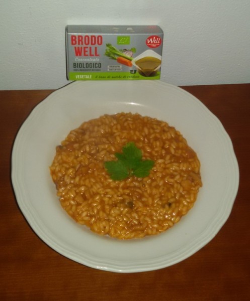 risotto con brodo vegetale well